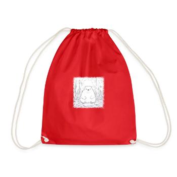cinema movie gift comics birthday present coffee - Drawstring Bag - red - Front