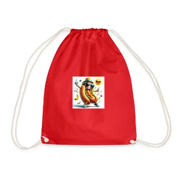Dancing Hot Dog - Turnbeutel - Rot - Vorne