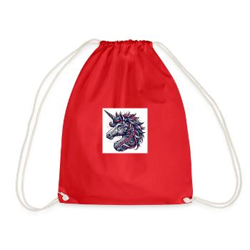 cheval unicorne - Sac de sport léger - rouge - Devant