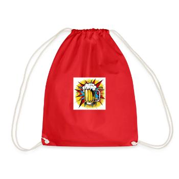 Bière électrique design - Sac de sport léger - rouge - Devant