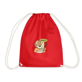 Greece Island Vacation Sun Sea Temple Culture - Drawstring Bag - red - Front