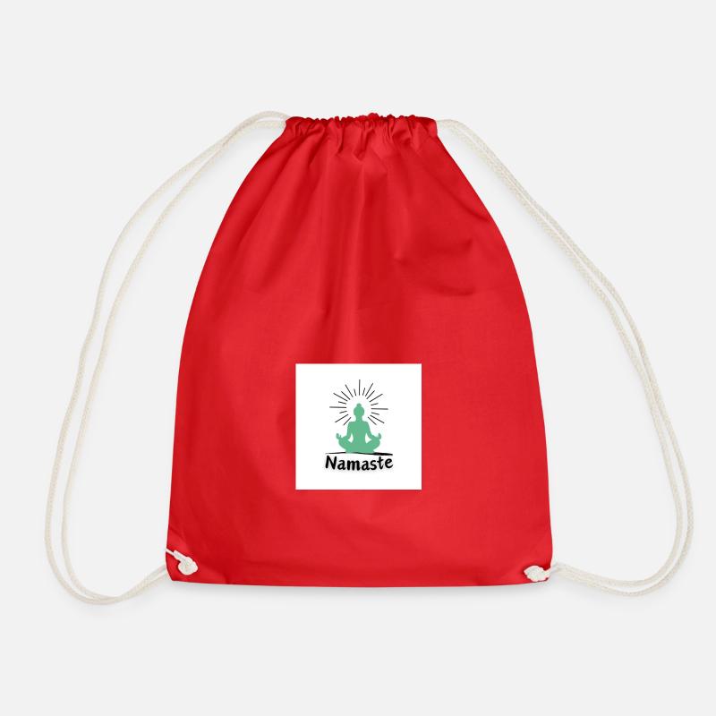 Namaste_2 - Drawstring Bag - red