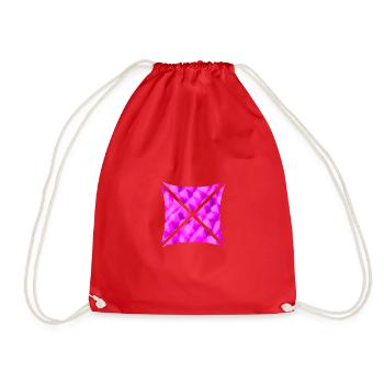 Conception de polygone abstrait rose - Sac de sport léger - rouge - Devant