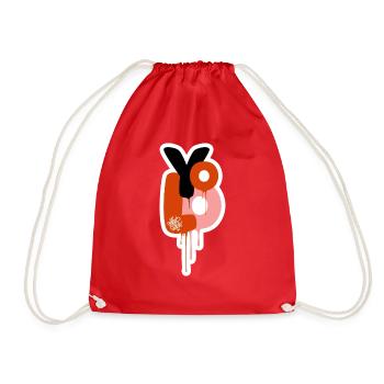 Yolo you only live once - Graffiti Styles - Drawstring Bag - red - Front