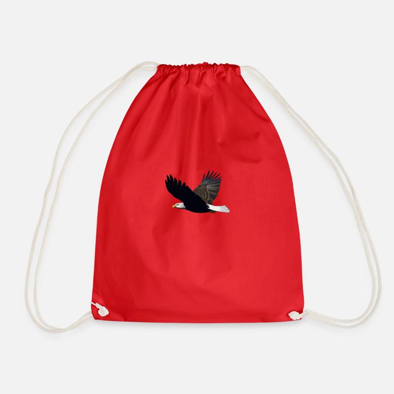 Eagle bald eagle tea poison - Drawstring Bag - red