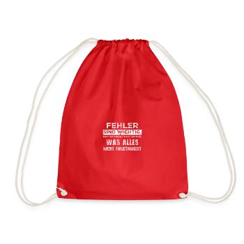 Fehler sind wichtig, nur so findet man heraus, was - Turnbeutel - Rot - Vorne