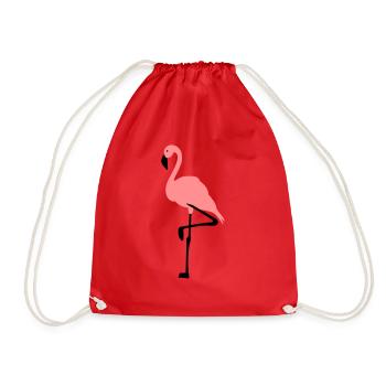 flamingo - Drawstring Bag - red - Front