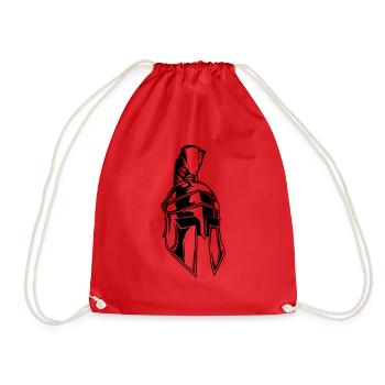 Sparta Helmet - Drawstring Bag - red - Front