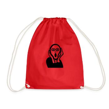 Scream, der schrei - Drawstring Bag - red - Front