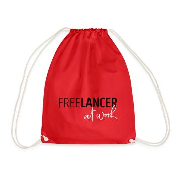 Freelancer au travail - Sac de sport léger - rouge - Devant
