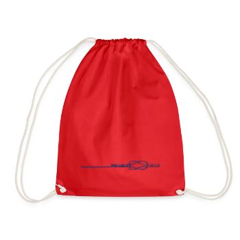 Reef knot - Drawstring Bag - red - Front