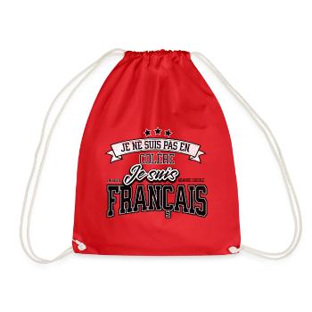 Je ne suis pas en colère, je suis français - Sac de sport léger - rouge - Devant