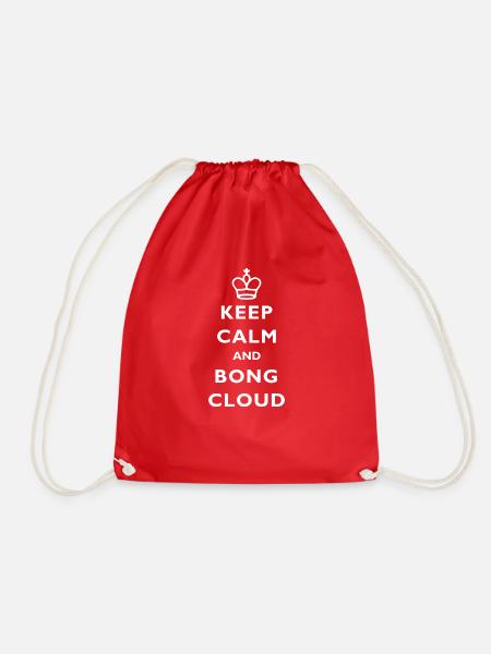 Keep Calm und Bong Cloud - Turnbeutel - Rot