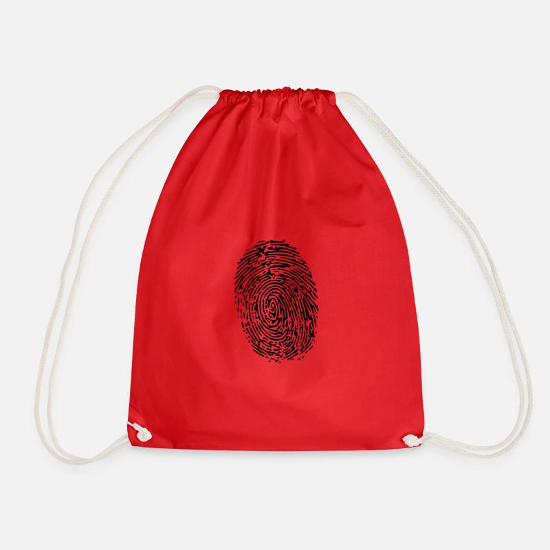 empreinte digitale - Sac de sport léger - rouge