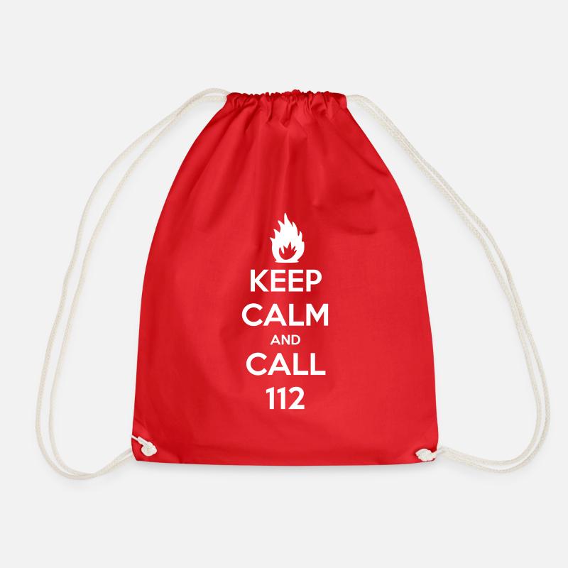 KEEP CALM and CALL 112 - Turnbeutel - Rot
