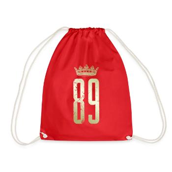 89 Number Crown - Drawstring Bag - red - Front