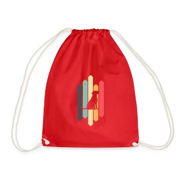 dog trainer dog sport dog school - Drawstring Bag - red - Front