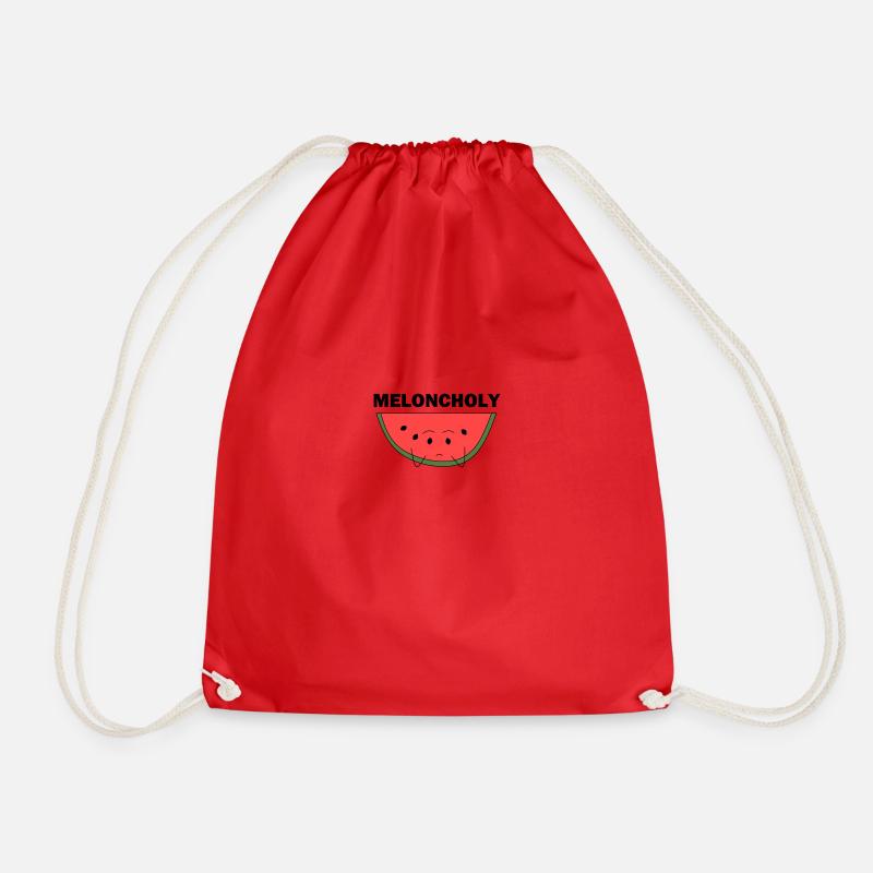 Meloncholy - Drawstring Bag - red