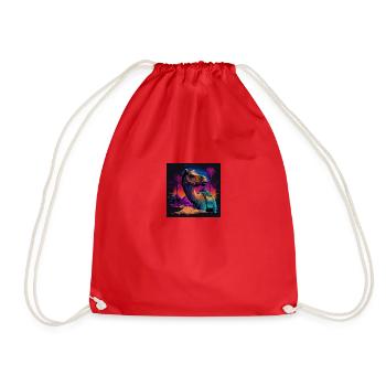 Camel aux couleurs néon, synthwave / 80s - Sac de sport léger - rouge - Devant