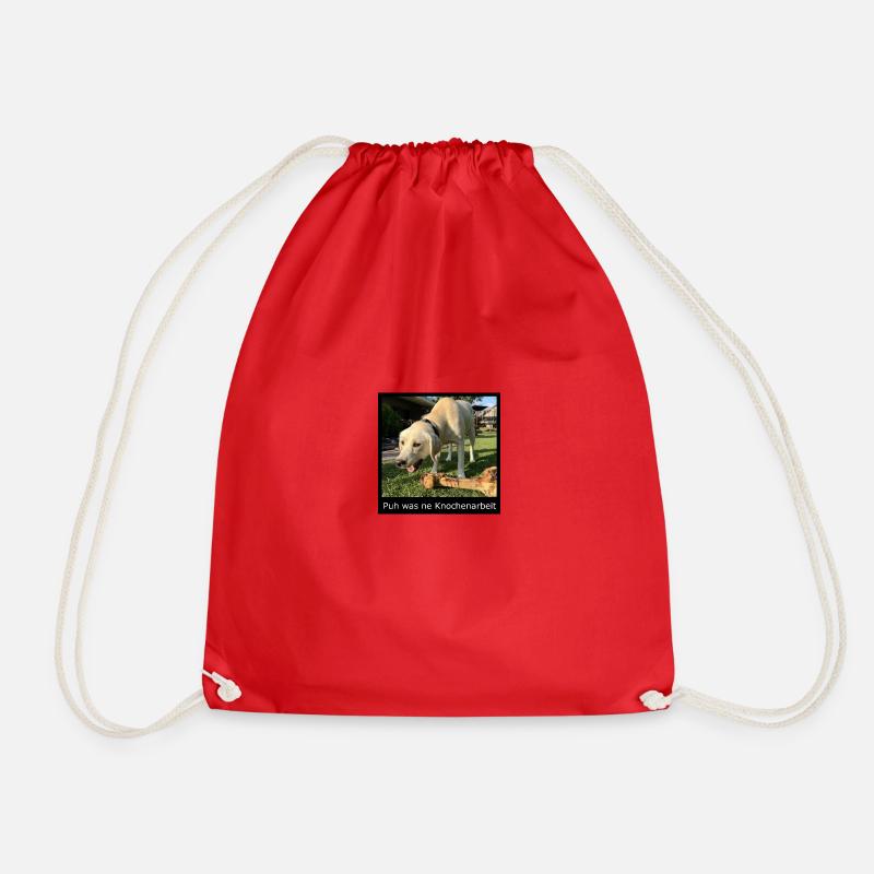 Labrador hat Knochenjob - Turnbeutel - Rot