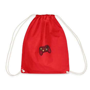 Red Game Controller Retro Pop - Drawstring Bag - red - Front