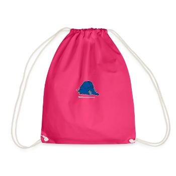 The Elephant - Sleeping - Drawstring Bag - fuchsia - Front