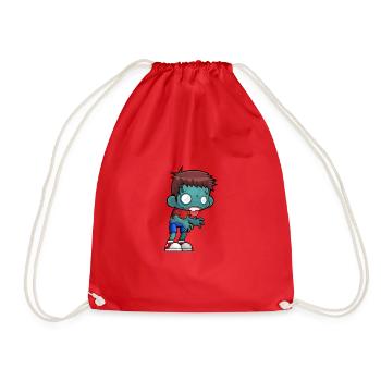 zombie - Drawstring Bag - red - Front