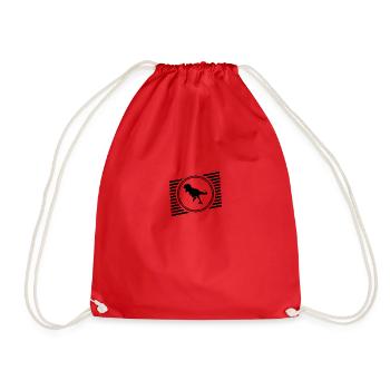 T-Rex - Drawstring Bag - red - Front