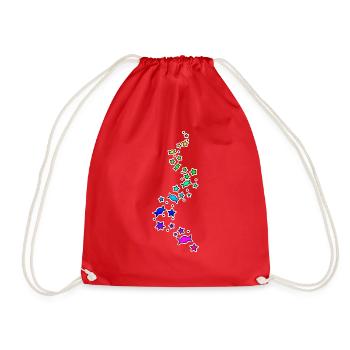 Colorful sweets glitter - Drawstring Bag - red - Front
