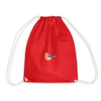 Robin - Drawstring Bag - red - Front