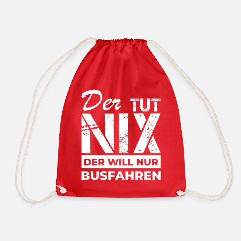 Busfahren - Busfahrer - Turnbeutel - Rot