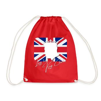 Britischer König Krönung Charles England Flagge - Turnbeutel - Rot - Vorne