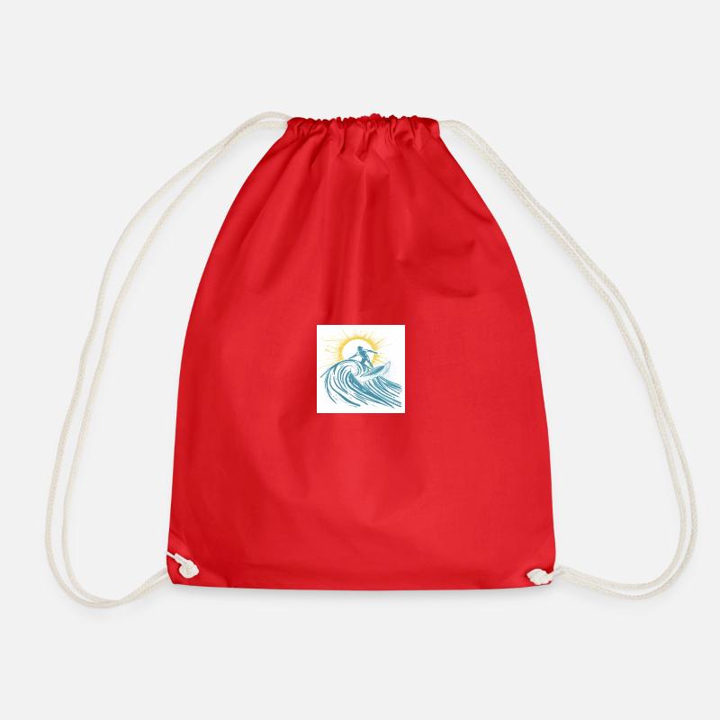 surfer - Drawstring Bag - red