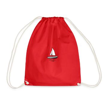 Let the wind guide you to new horizons. - Drawstring Bag - red - Front