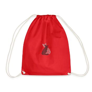 Cats cuddling - Drawstring Bag - red - Front