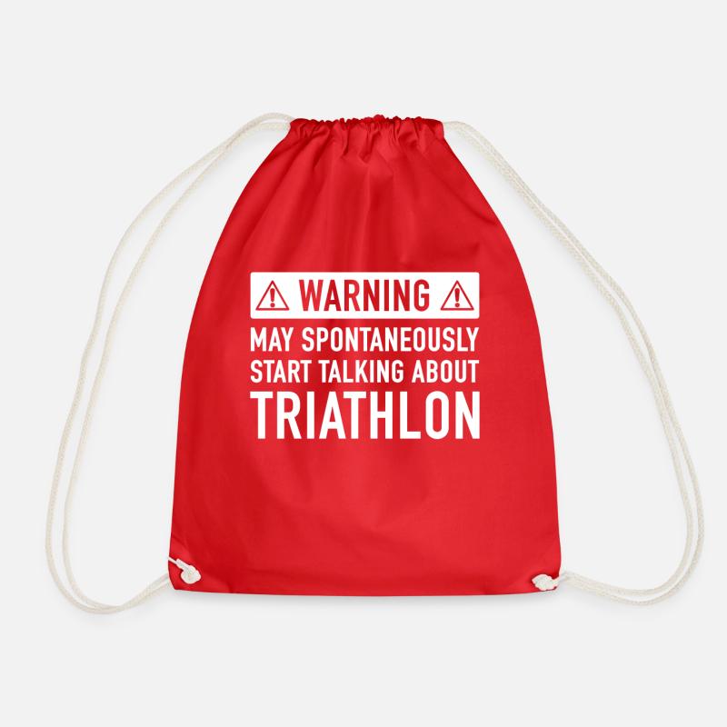 Lustiger Triathlon-Geschenk-Idee - Turnbeutel - Rot