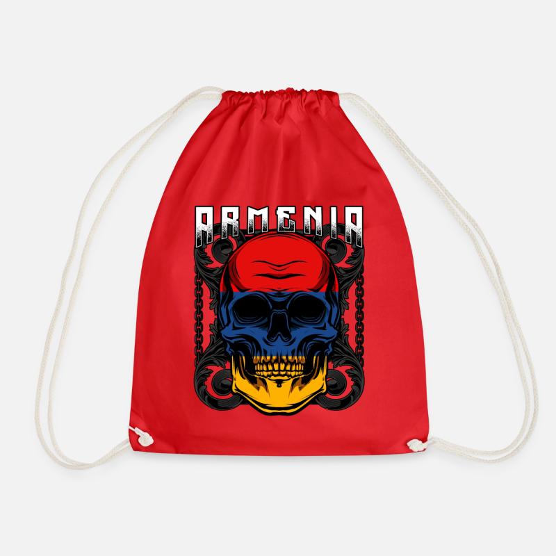 Idée cadeau de crâne arménien Yerevan Sevan - Sac de sport léger - rouge
