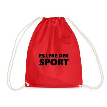 Es lebe der Sport --- Song von Reinhard Fendrich - Turnbeutel - Rot - Vorne