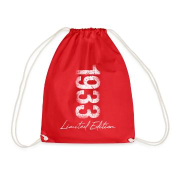 Geburtstag 1933 Limited Edition Geschenk Used Cool - Turnbeutel - Rot - Vorne
