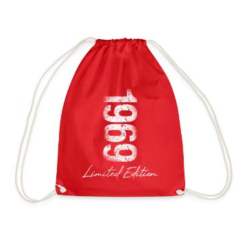 Birthday 1969 Limited Edition Gift Used Cool - Drawstring Bag - red - Front