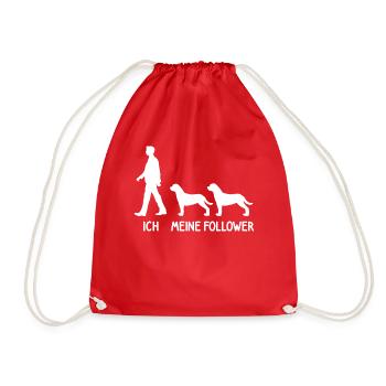 Ich Meine Follower Rottweiler Hunde Züchter Hund - Turnbeutel - Rot - Vorne