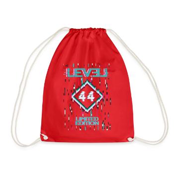 Birthday Level 44 Gaming Limited Edition Gamer - Drawstring Bag - red - Front