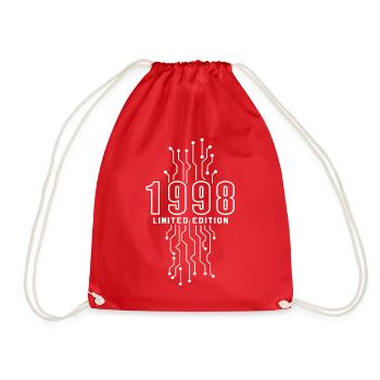 Geburtstag 1998 Gaming Limited Edition Gamer - Turnbeutel - Rot - Vorne