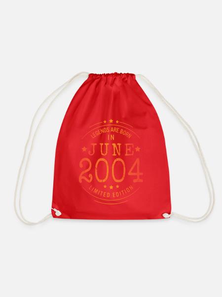Geburtstag Juni 2004 Limited Edition Vintage - Turnbeutel - Rot