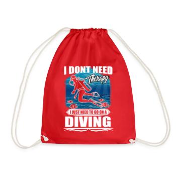Je n’ai pas besoin de thérapie, je viens de plonger - Plongée sous-marine - Sac de sport léger - rouge - Devant