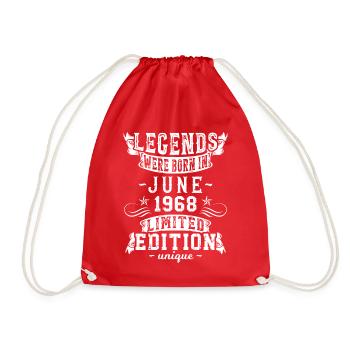 Date de naissance : Juin 1968 Edition Limitée Vintage - Sac de sport léger - rouge - Devant