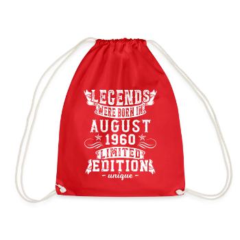 Anniversaire Août 1960 année Édition Limitée Rétro - Sac de sport léger - rouge - Devant
