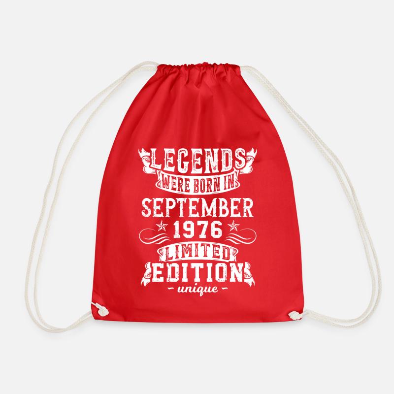 Geburtstag September 1976 Jahr Limited Edition - Turnbeutel - Rot