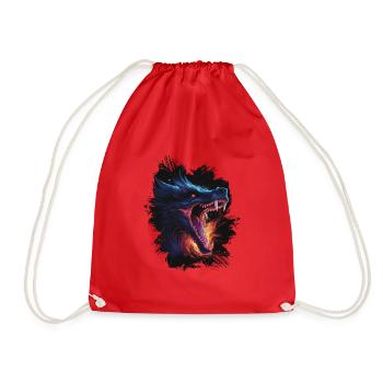 Dragon puissant - Sac de sport léger - rouge - Devant