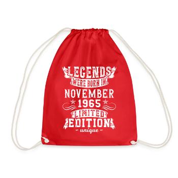 Birthday November 1965 year Limited Edition - Drawstring Bag - red - Front